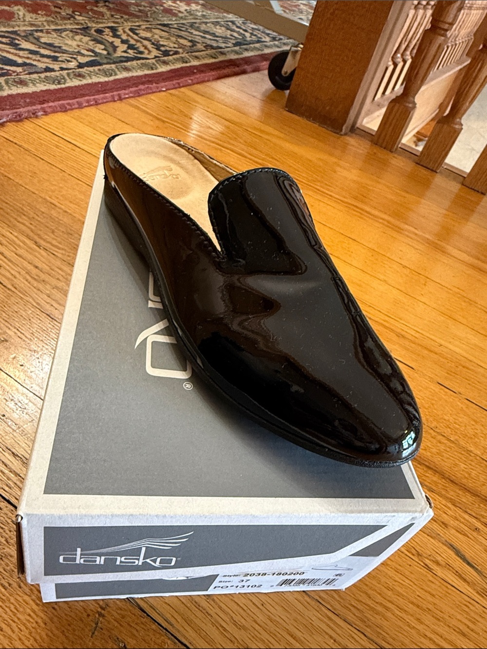 Dansko Women’s Black Patent Leather Slip-On Loafer